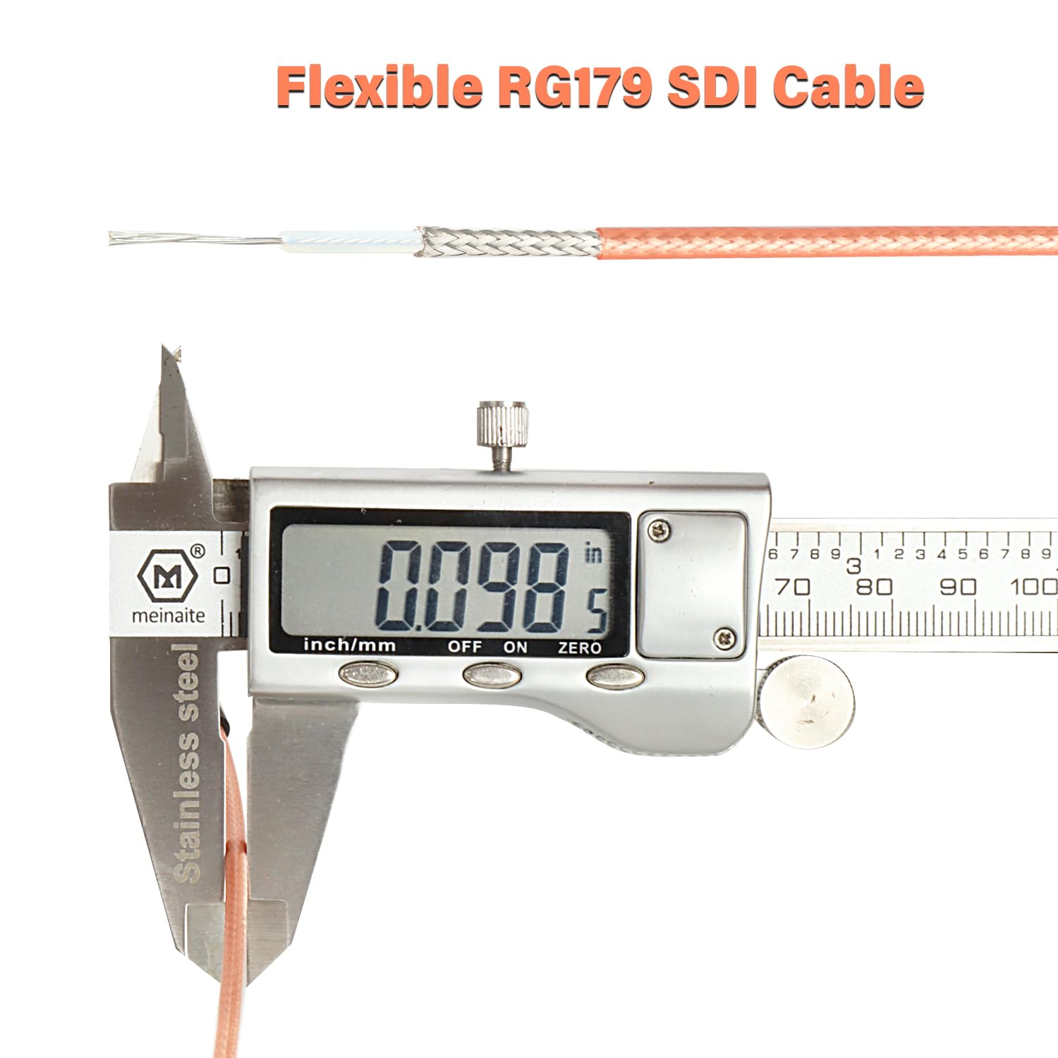 Xrds  Rf Sdi Cable 10Ft, Flexible 3G Hd Sdi Cable, Bnc To Bnc Video Cable 75 Ohm Rg179 Extension Cable For For 4K 1080P 3G Hd Sd