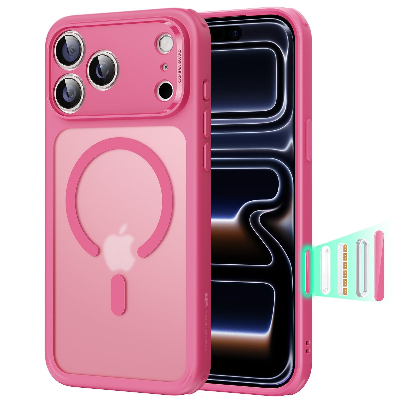 ESR for iPhone 17 Pro Case, Camera Control Cover, Compatible with MagSafe, Shockproof Military-Grade Protection, Magnetic Phone 