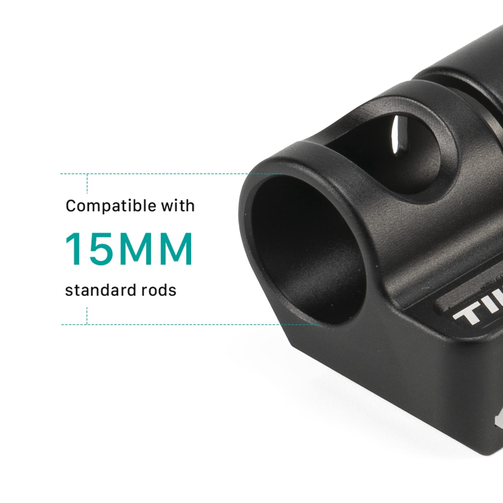 Tilta 15Mm Rod Holder To Nato Adapter Aluminum, Durable And Lightweight, Connect Accessories, Follow Focuses, Lens Supports, Camera Rigs (Black) | Ta 15Rh Nta B
