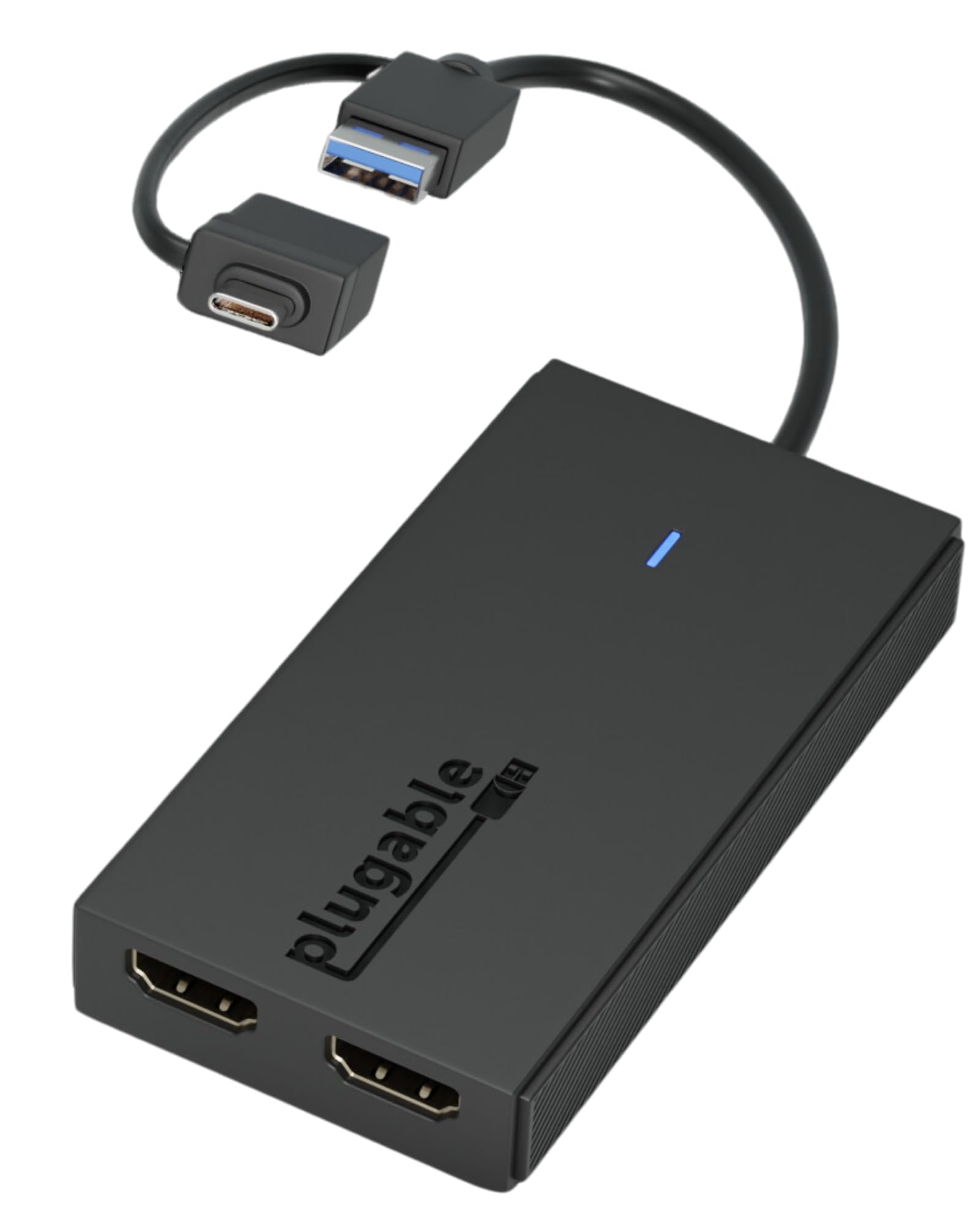Plugable Dual Monitor Adapter for M1/M2/M3 Based macOS Systems, Windows, ChromeOS. Broad Compatibility - Thunderbolt, USB-C or U
