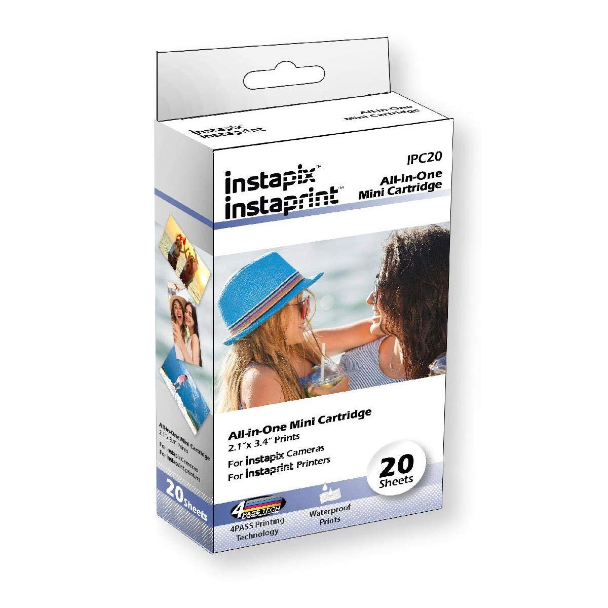 Instaprint 2 pack Instaprint Cartridges with 20 Total prints for Minolta Instapix Cameras & Bell+Howell Instaprint Bluetooth Printers