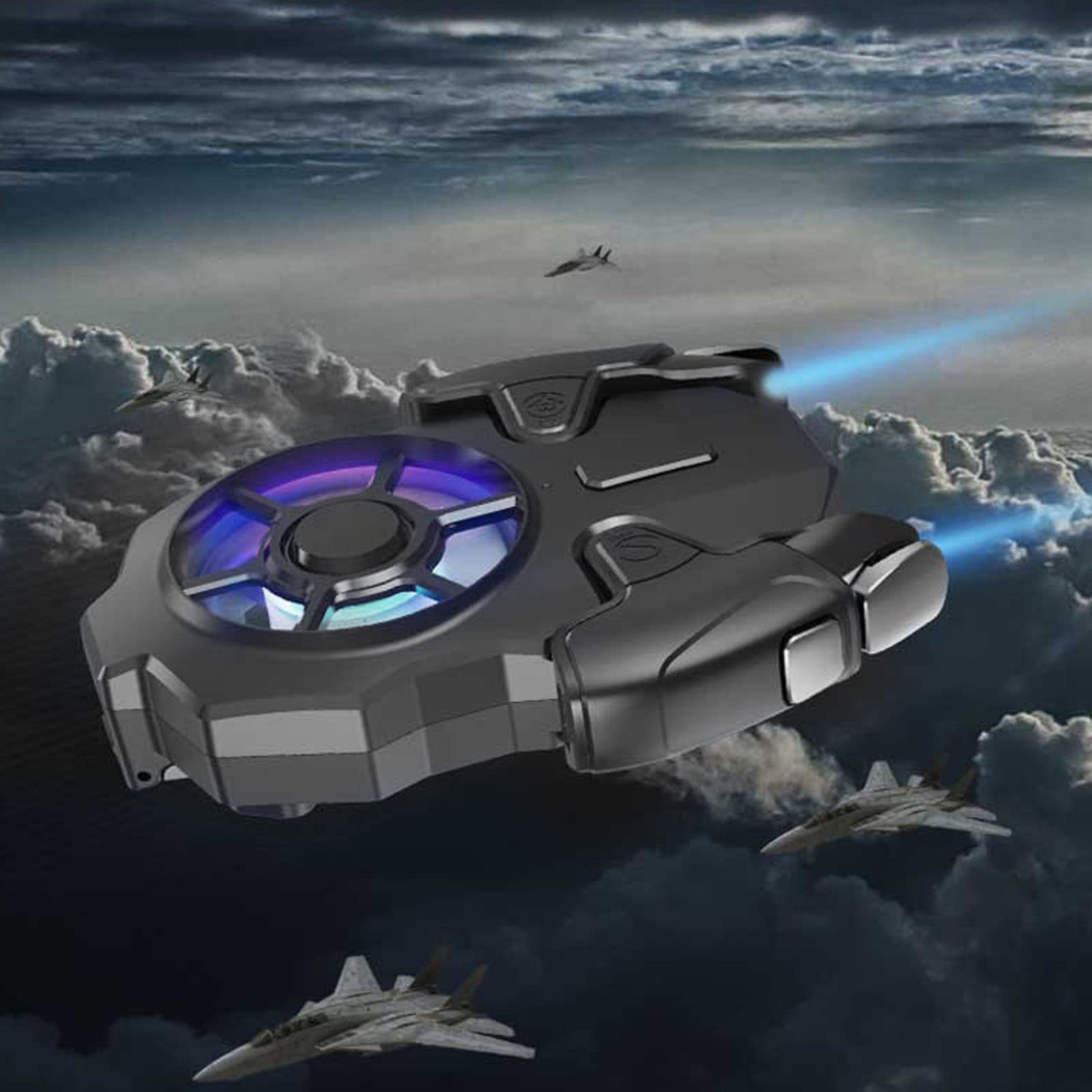 Diyeeni Ak03 Mobile Phone Cooler Radiator, Phone Cooling Fan With Game Controller, Rgb Light, Cellphone Heatsink Cooling With 3 Speed Fan, For For Android