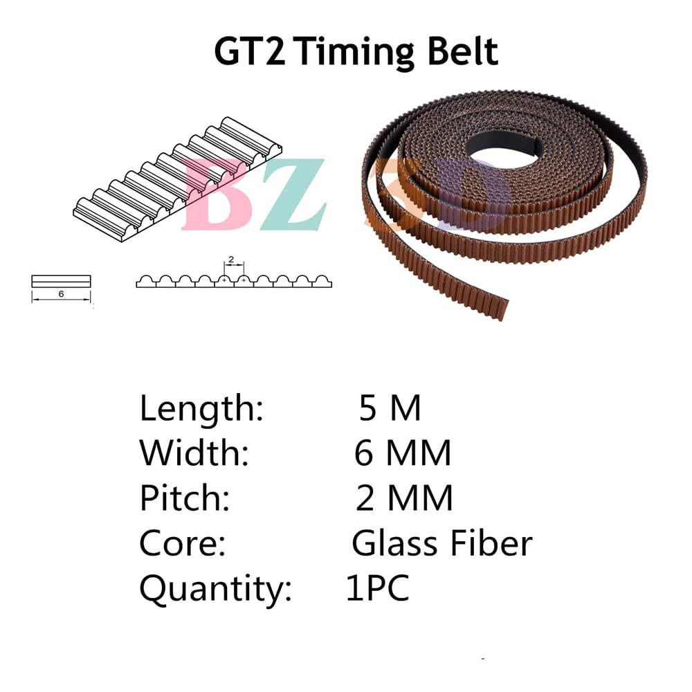 Bz 3D Gt2 Timing Belt   Non Slip Version, 6Mm Width For Prusa I3, Ender 3, 5, Neo, S1, Cr 10, Anet A8, I3 Mega 3D Printers