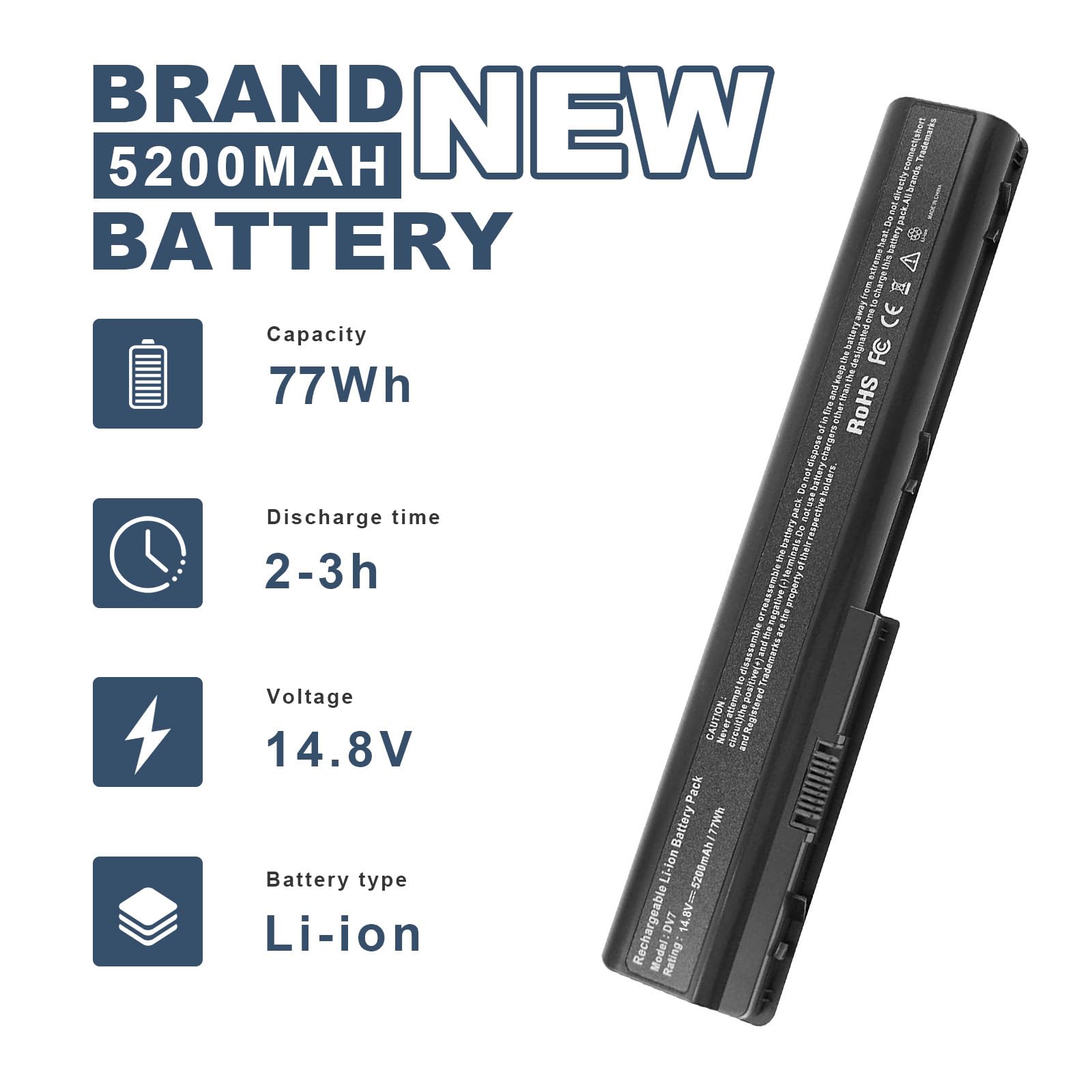 Fancy Buying New 8Cells Laptop Battery Fits Hp Hdx18 Hdx18T Hp Pavilion Dv7T Dv7Z Dv8 Hstnn Ob75 Hstnn Ob74 Hstnn Ib74 Hstnn Ib7