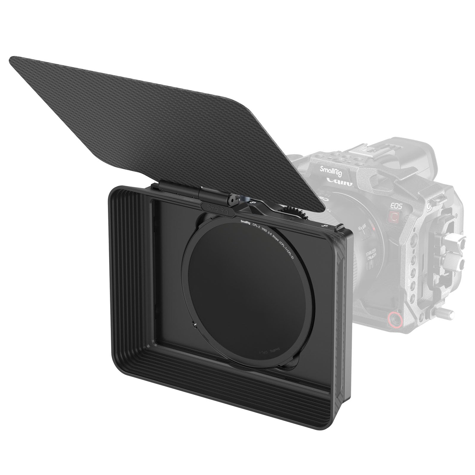 SmallRig Matte Box with Adjustable Clamp from 67mm - 82mm, with Lens Hood, Top Flag, CPL 1 & 2 Filters, for DSLR Mirrorless Came