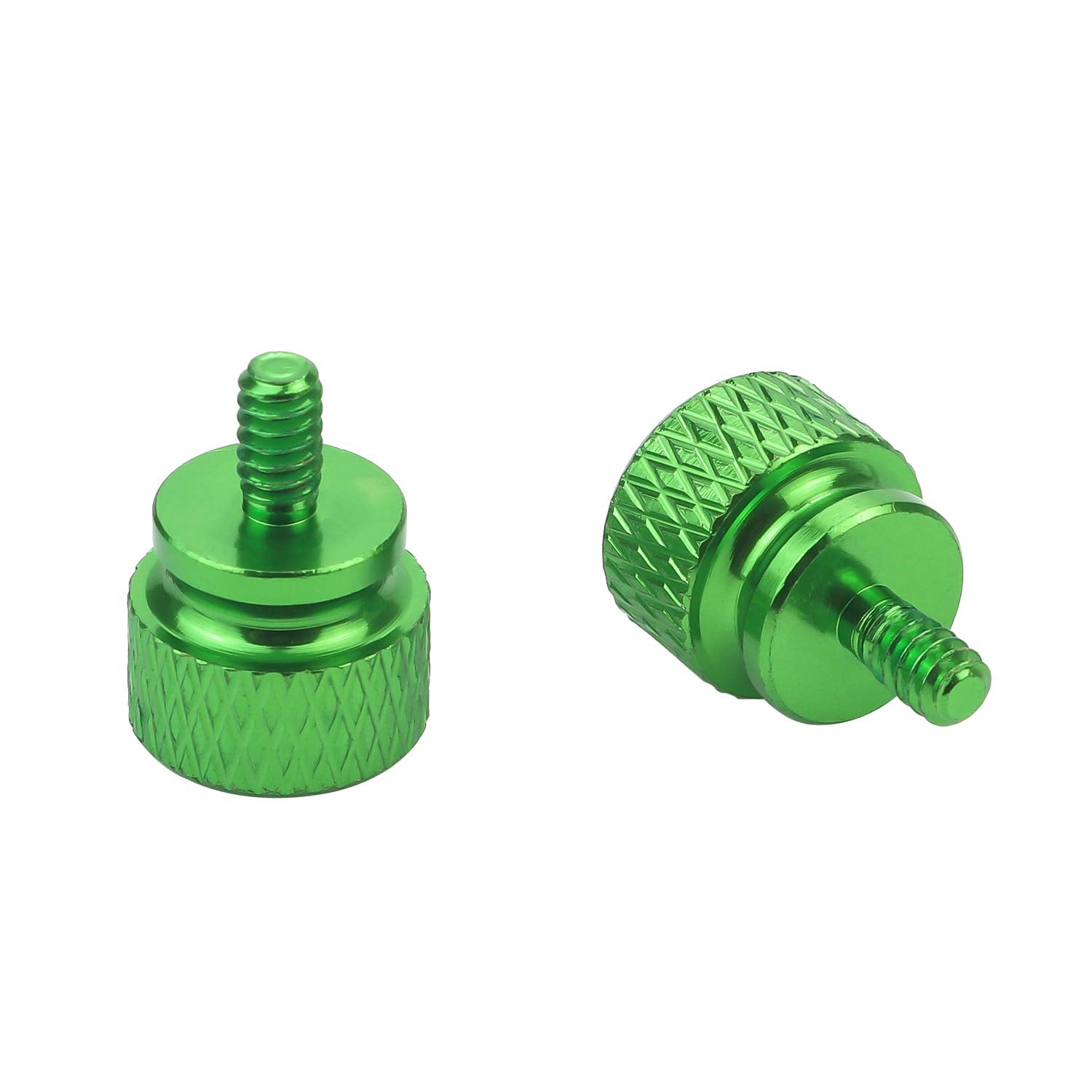 Favordrory 6# 32 Anodized Aluminum Thumbscrews, Computer Case Thumbscrews, Thumb Screws, Green, 10 Pcs