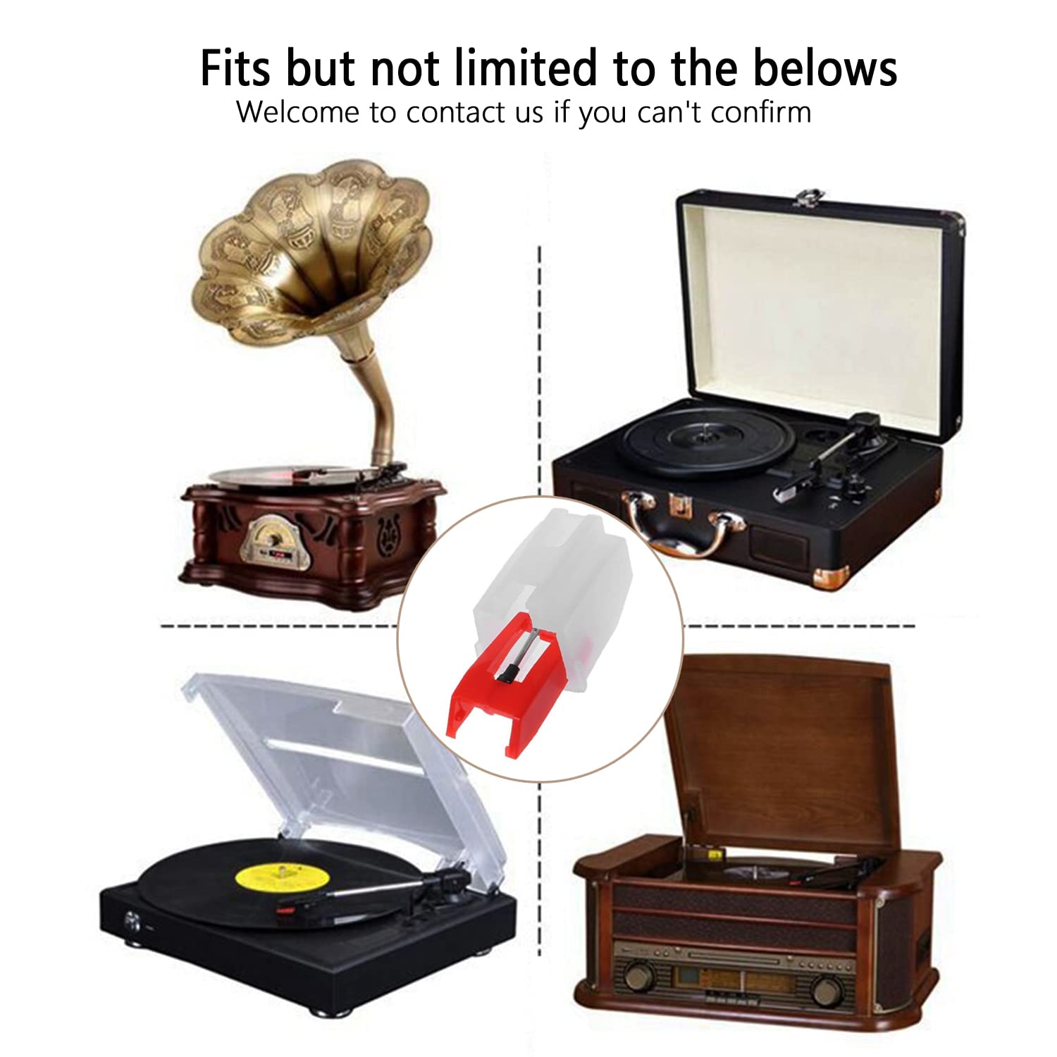 Record Player Needle, 3Pcs Record Player Needles Stylus Replacement For Crosley, Victrola, Jenson, Ion Vinyl Record Player (Ones