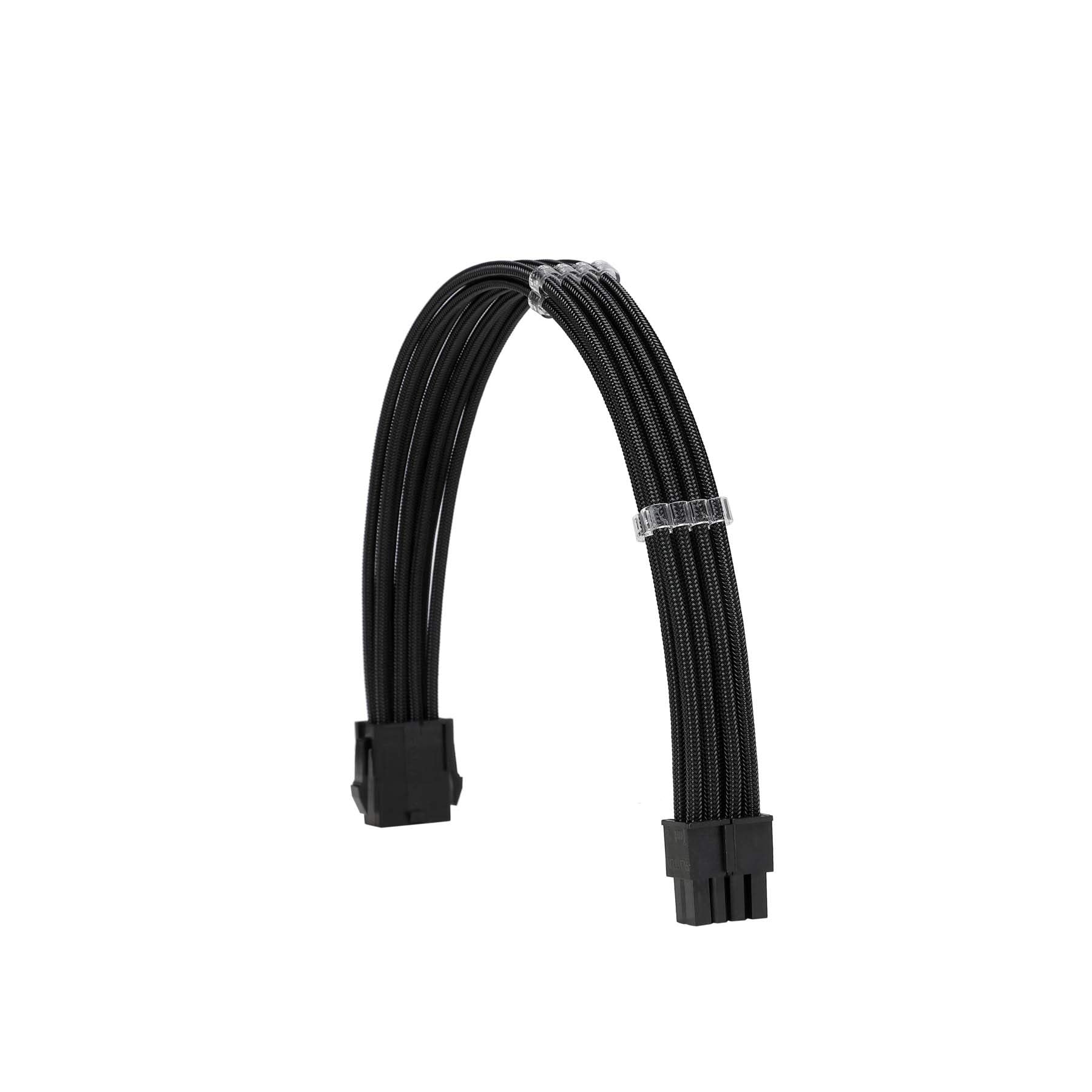 Formulamod Sleeve Extension Power Supply Cable Kit 18Awg Atx 24P+ Eps 8 P+Pci E8 P With Combs For Psu To Motherboard/Gpu (Black)