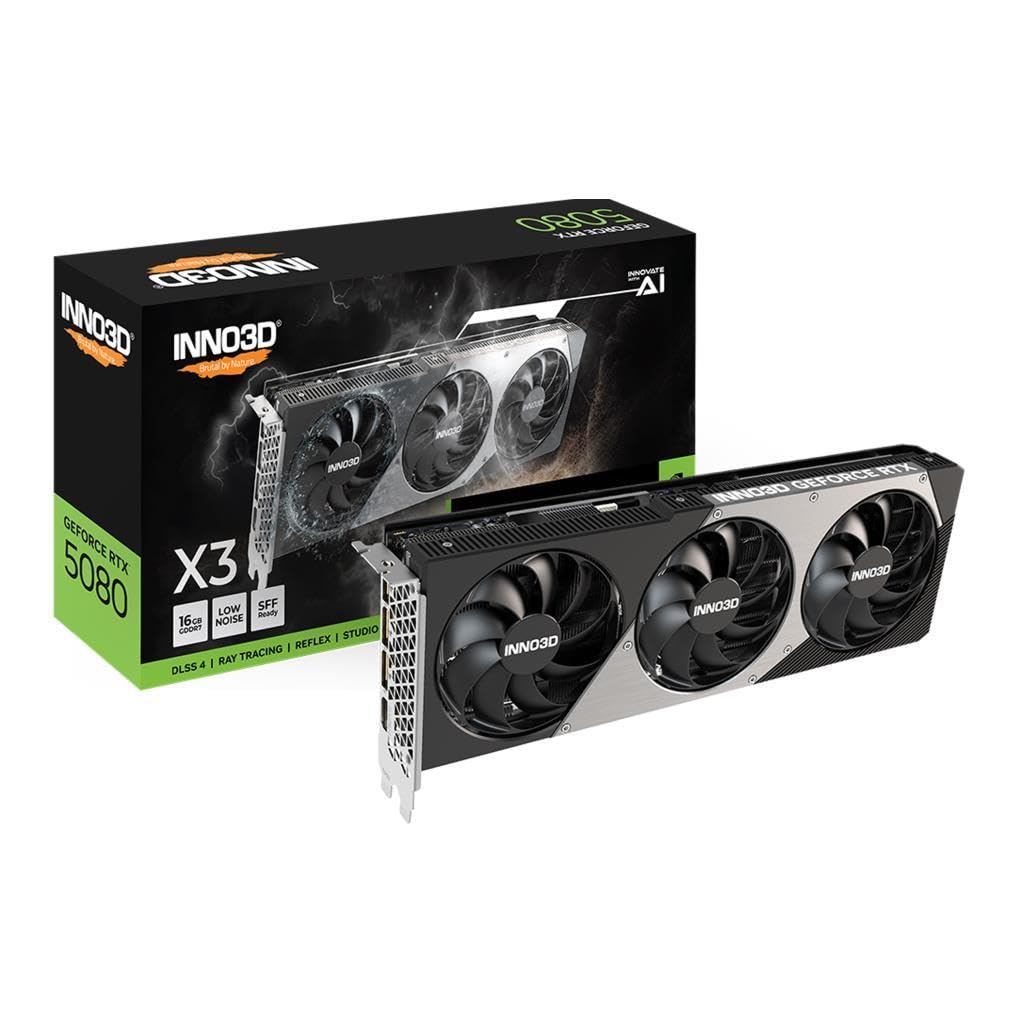 Inno3D Nvidia GeForce RTX5080 x3 16GB 256Bit GDDR7 Graphics Card N50803-16D7-176068N