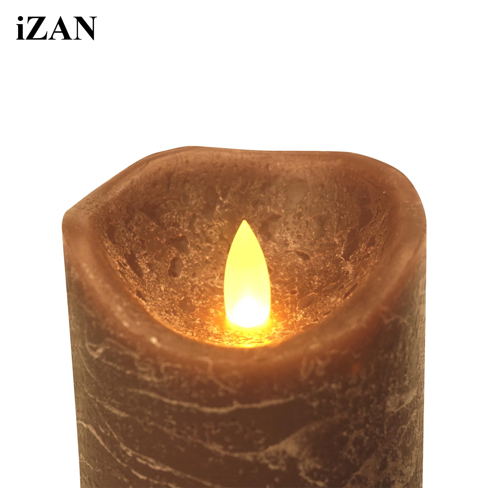 Izan 3 Pack Real Wax Flameless Candles Battery Operated Led Pillar Flickering Realistic Electric Candle Gift Sets With Remote Co