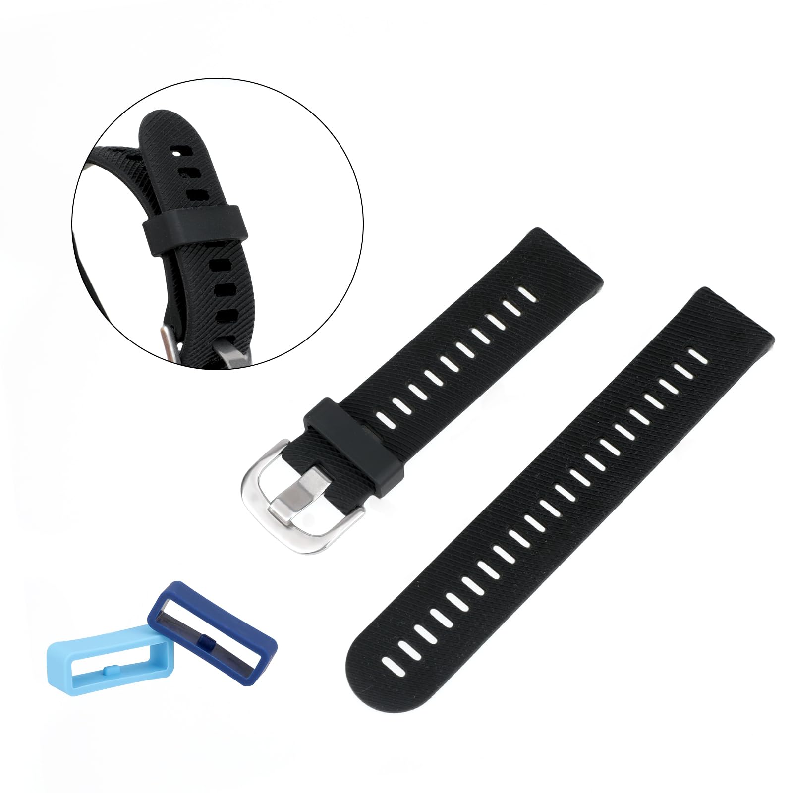 Smart Watch Band Fixing Rings, 8 Pack 20Mm Watch Strap Silicone Security Connector Rubber Watch Band Secure Holder Loops Keeper