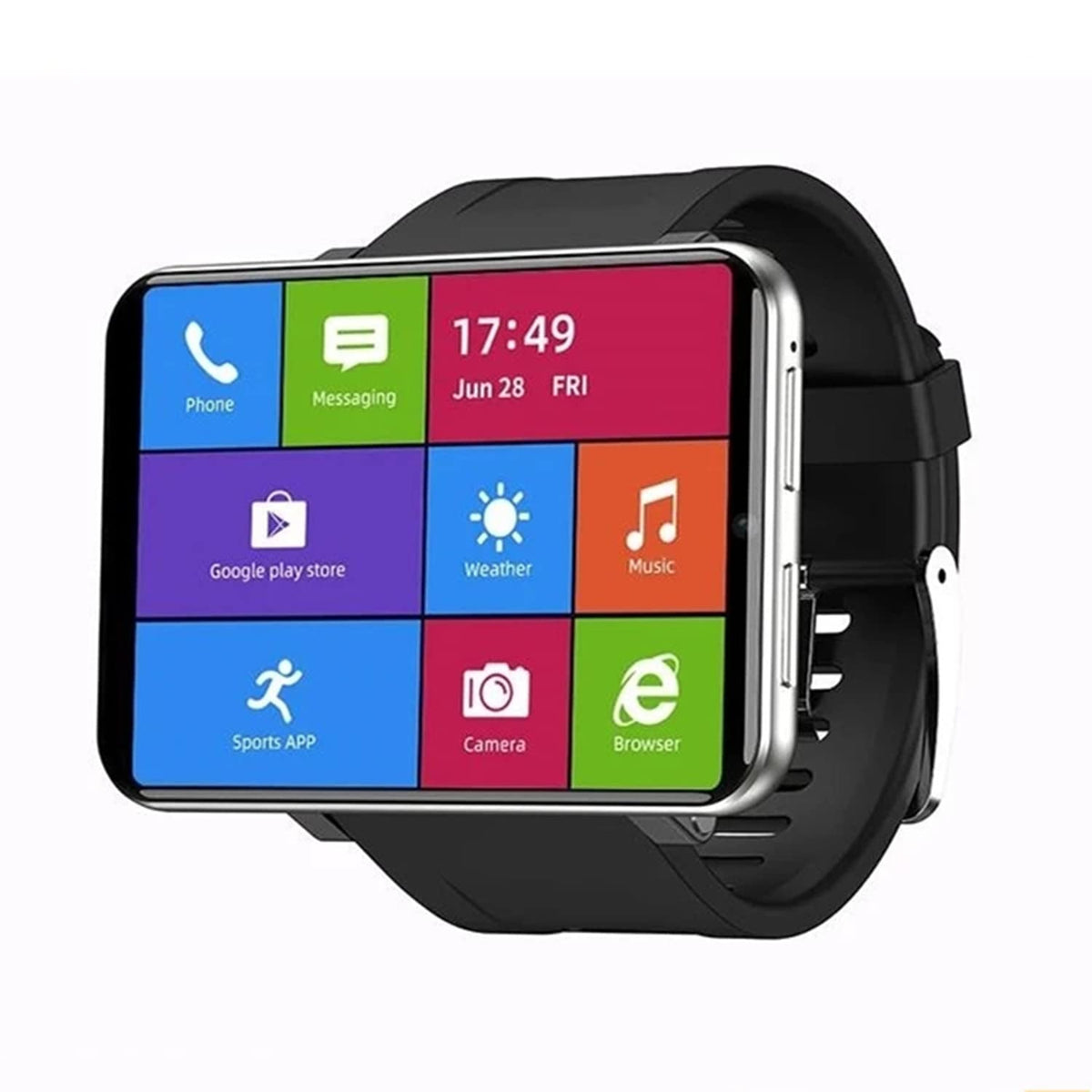 Rainbuvvy 4G Smart Watch 2.86 Inch Screen Android 7.1 1Gb+16Gb 5Mp Camera 2700Mah Battery Smartwatch For Men (Silver, 1Gb+16Gb)