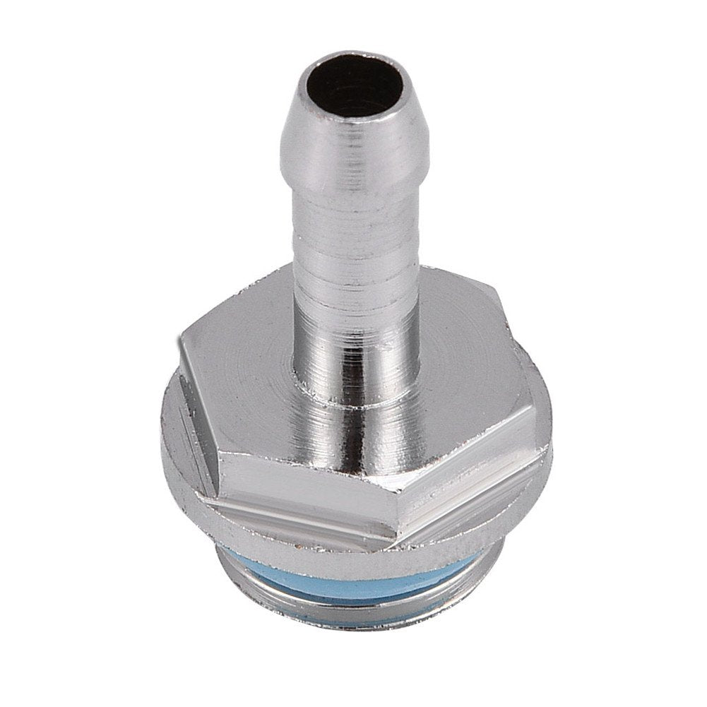 Wendry Pc Water Cooling Barb Fitting, Two Touch Fitting G1/4 Thread Barb Connector For Computer Cooling System(Pack Of 6)(6Mm)