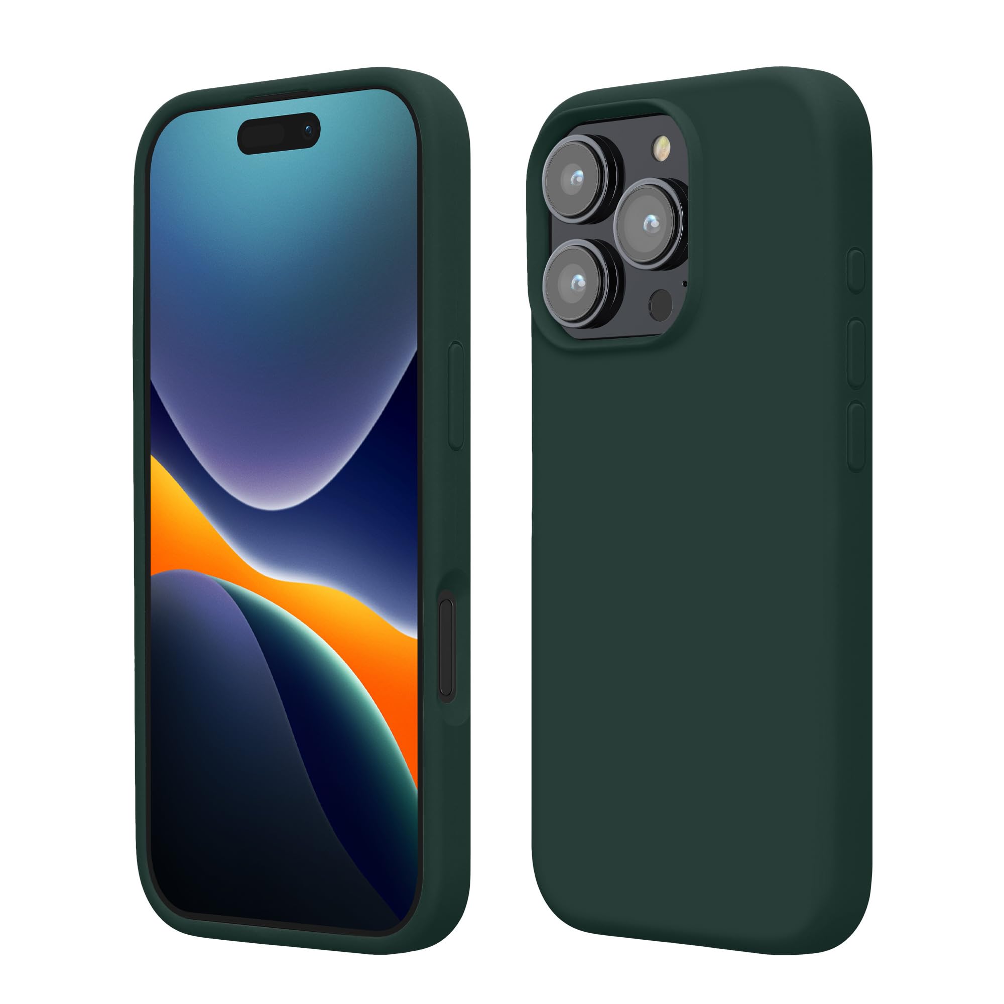 kwmobile Case Compatible with Apple iPhone 16 Pro Case - TPU Silicone Phone Cover with Soft Finish - Moss Green
