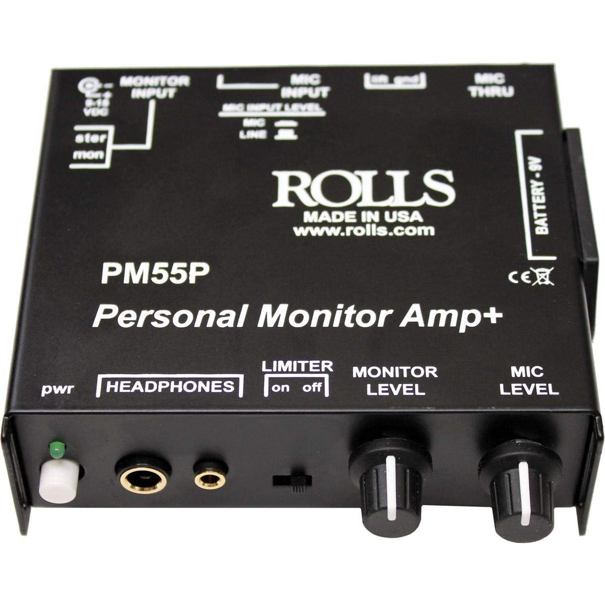 Rolls Pm55P Personal Monitor Amp Battery Opt