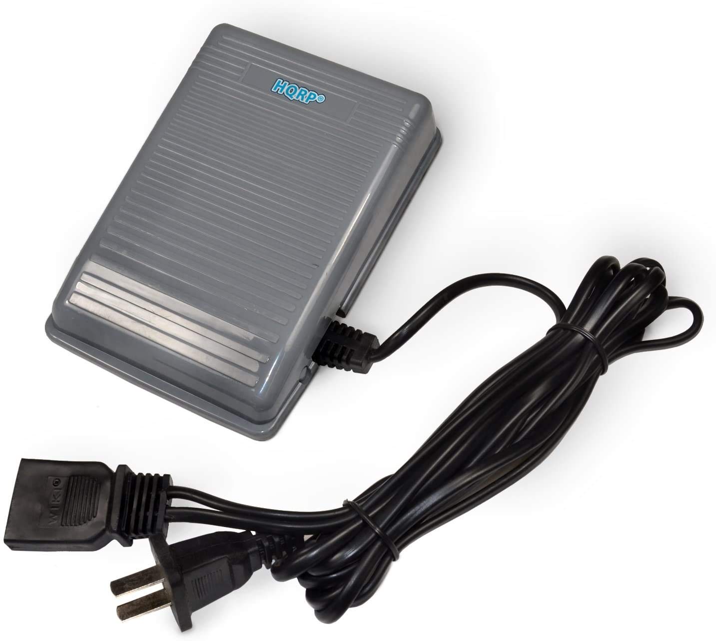 Hqrp Foot Controller Compatible With Euro Pro 415, 416, 420, 440Dx, 6130, 7100, 7132, 7133, 7142, 8260, 8135H, 9000 Sewing Machine Pedal Power Cord