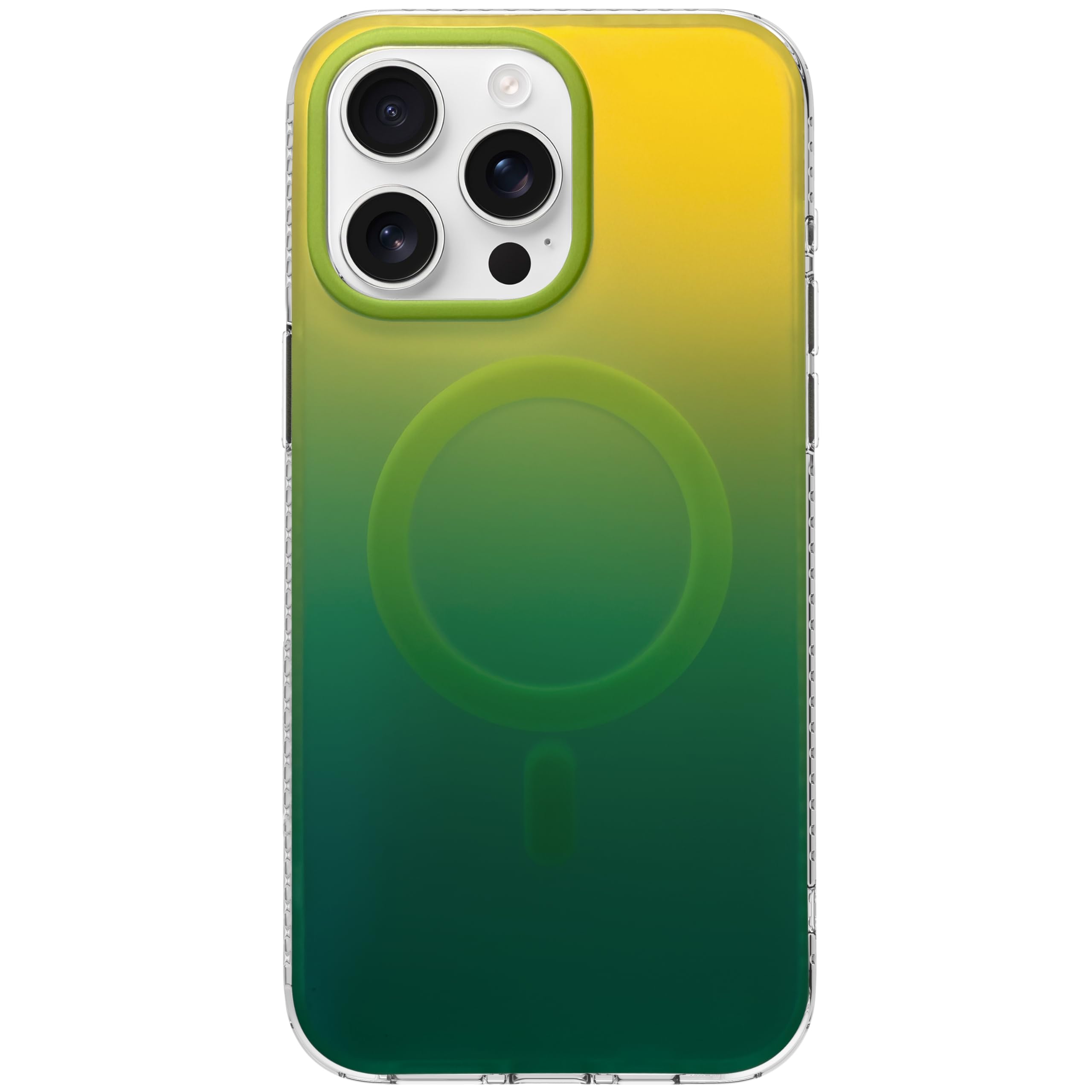 Katti Case Gradient Case for The iPhone 14 Pro Max - Green and Yellow Multi-Color Ombre Design, Impact-Resistant and with Magnet