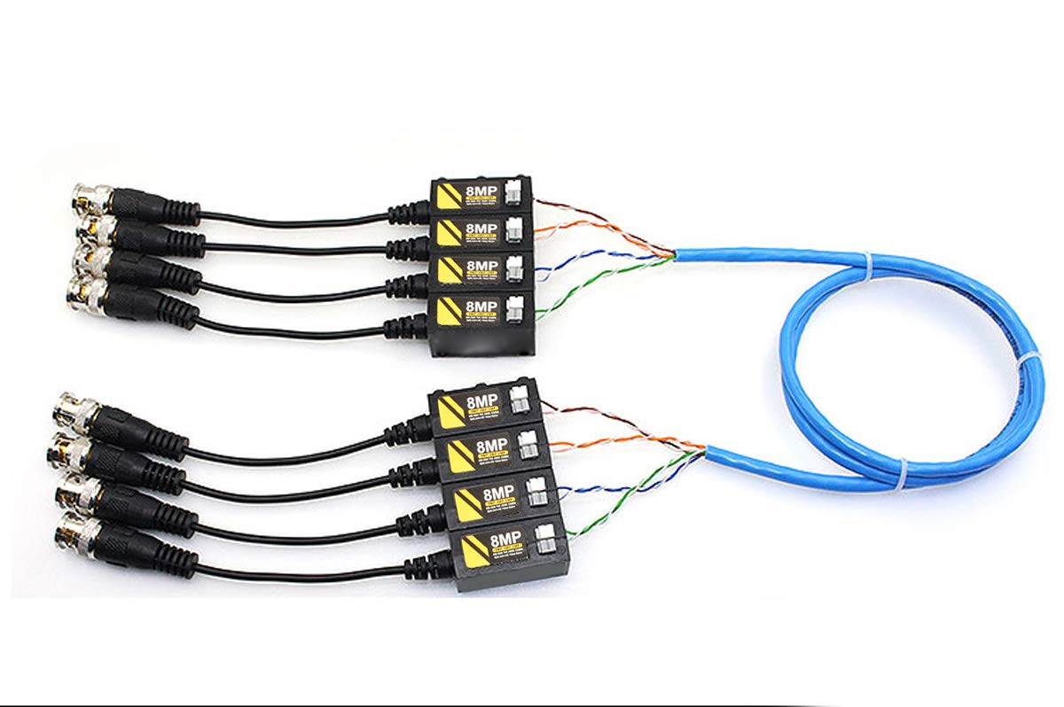 Heneng 20 Pairs Video Balun Connectors Passive Ahd/Tvi/Cvi/Cvbs Signal Transceivers Max. 8Mp Compatible With 720P/960P/1080P/3Mp