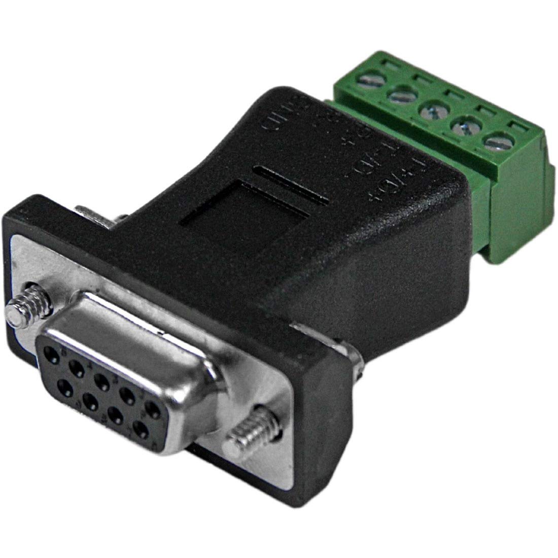 Startech.Com Rs422 Rs485 Serial Db9 To Terminal Block Adapter   Serial Adapter   5 Pin Terminal Block To Db 9 (M)   Black   Db92