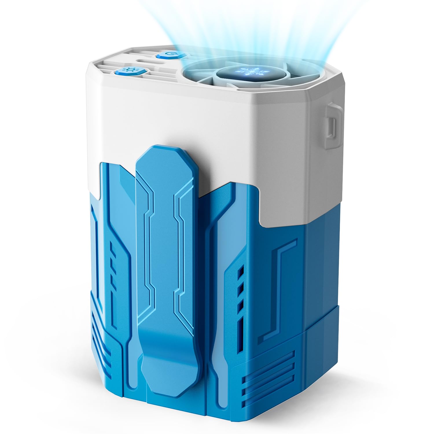 Portable Fan 4000mAh Rechargeable, 4 Speeds 13000RPM Strong Airflow, Personal Waist Fan with Max 24H Working Time, Wearable Clip