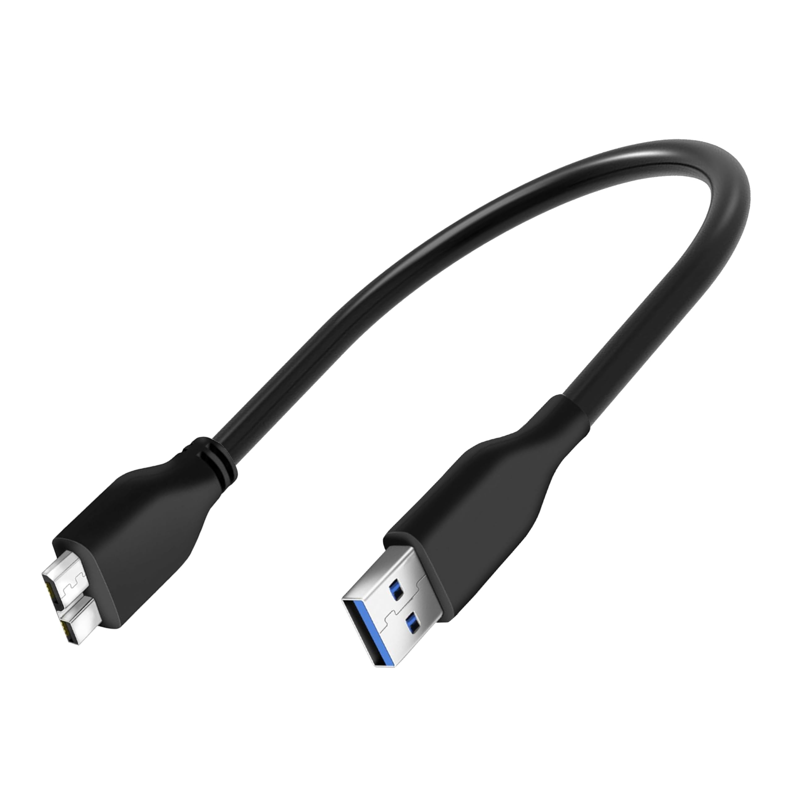 Saitech It 35Cm Usb 3.0 Cable A To Micro B High Speed Upto 4.8 Gbps Data Transfer Cable For Portable External Hard Drive - Black