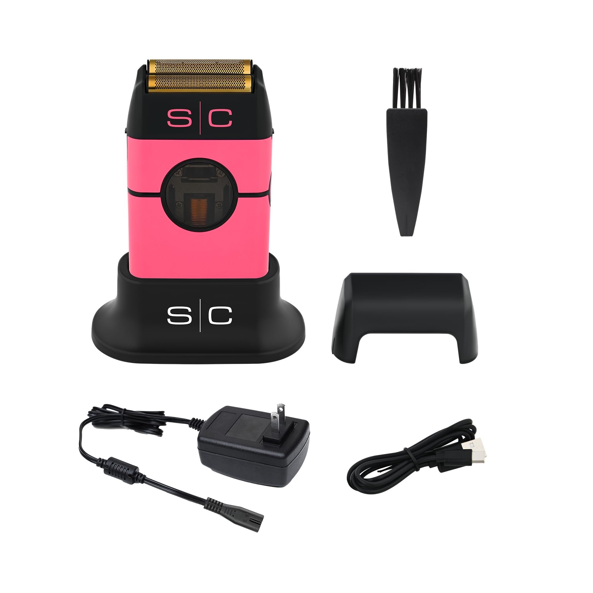 Stylecraft Instinct Metal Cordless Double Foil Shaver With In2 Vector Motor Intuitive Torque Control, Usb C Rechargeable (Pink)
