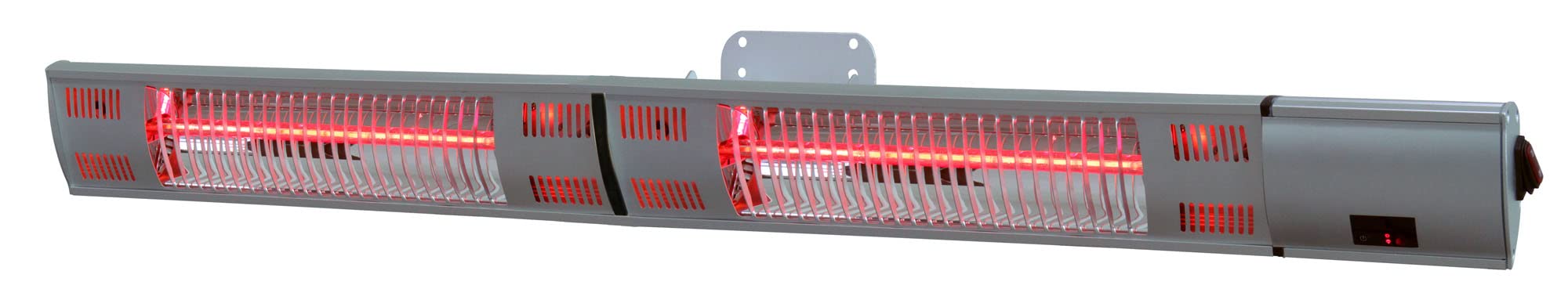 Energ+ 220V Infrared Electric Outdoor Heater Wall Mounted Patio Heater Remote Control Efficient Gold Tube Element Hanging Cables