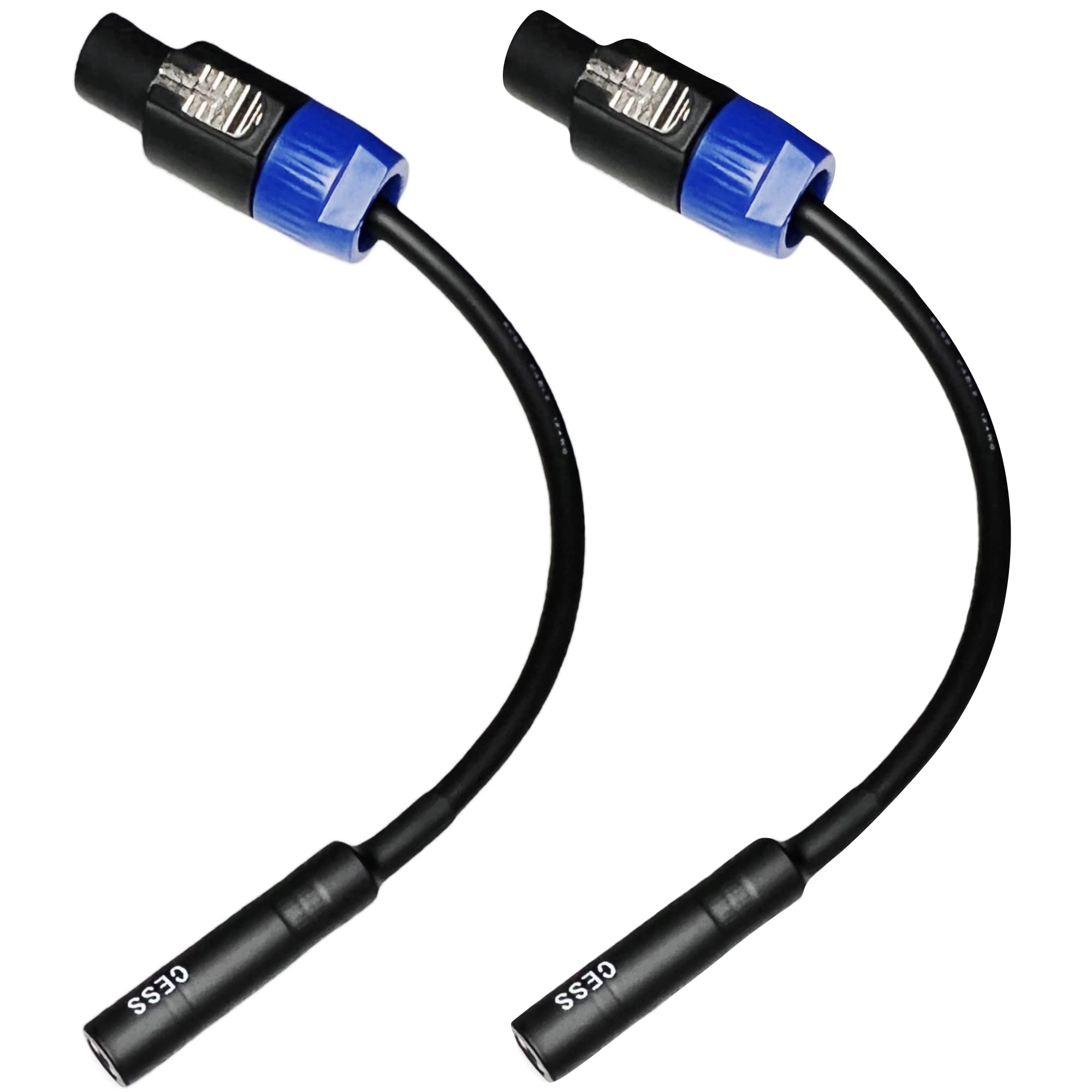 Cess 025 1/4 Ts Female To Speakon Speaker Cables   Speakon To 6.35 Mm Mono Jack Adapter   Speaker Plug Adapter 1/4'' To Twist Lo