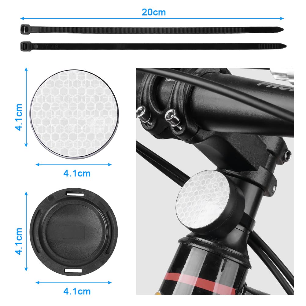 Ainiv Airtag Bike Mount Reflector Case, Airtag Bicycle Mount Holder,Water Resistant Anti Shake Bike Mount Holder, Hidden Cases P