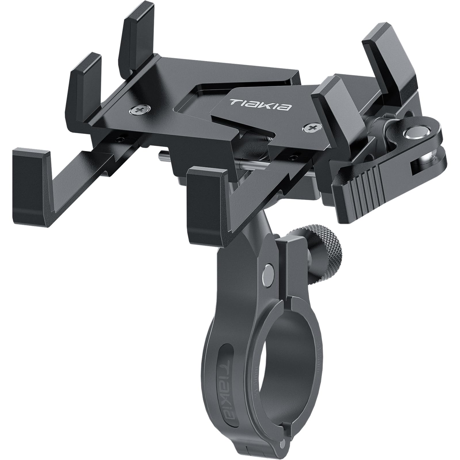 Tiakia 2022 Bike Phone Mount Holder, Aluminum Motorcycle Phone Mount , Handlebar Mounted Cell Phone Holder For Bike, 360