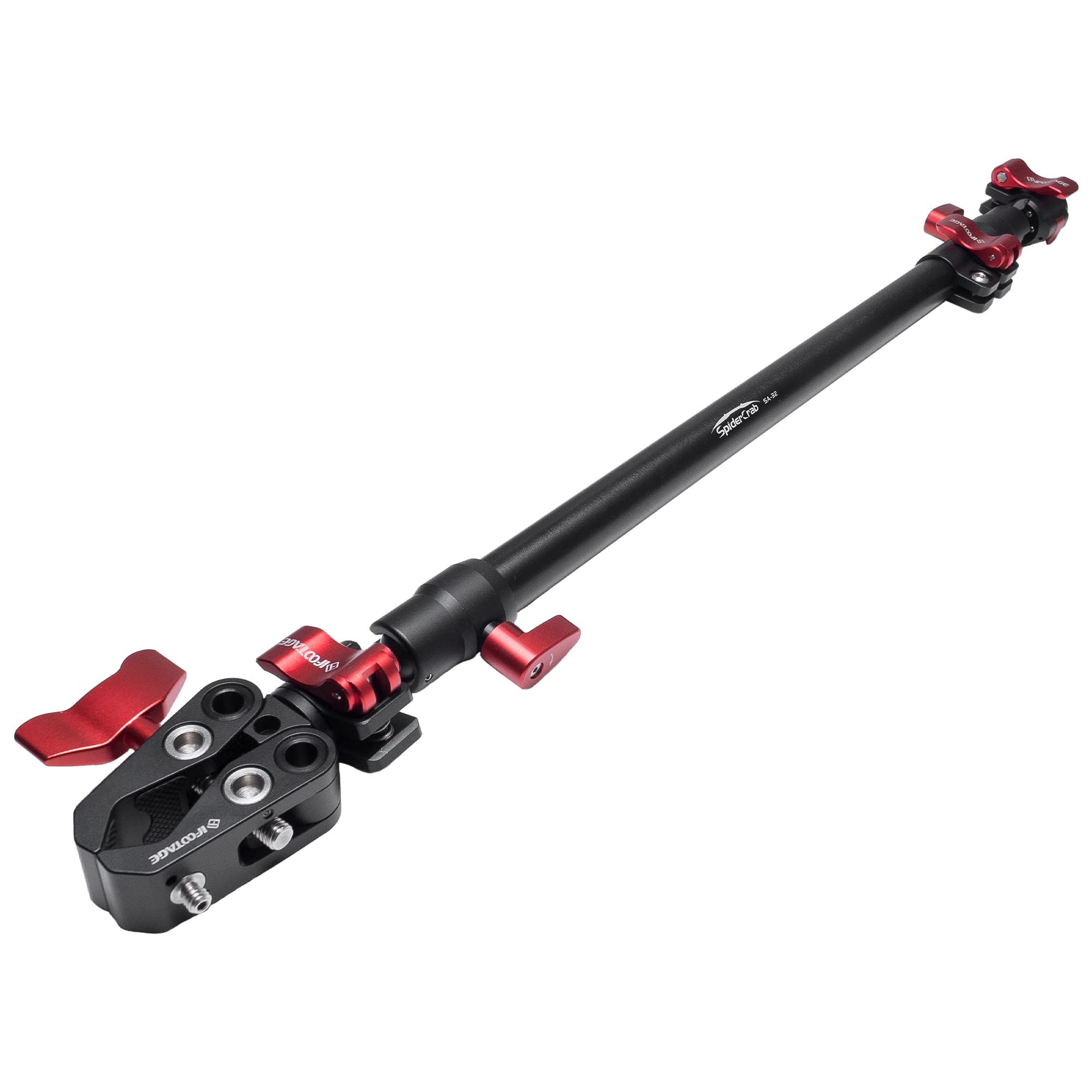 Ifootage 32'' Camera Support Arm, Spider Crab Telescoping Support Rod With Jaw Clamp & Ball Head, Tripod Support Arm For Stabili