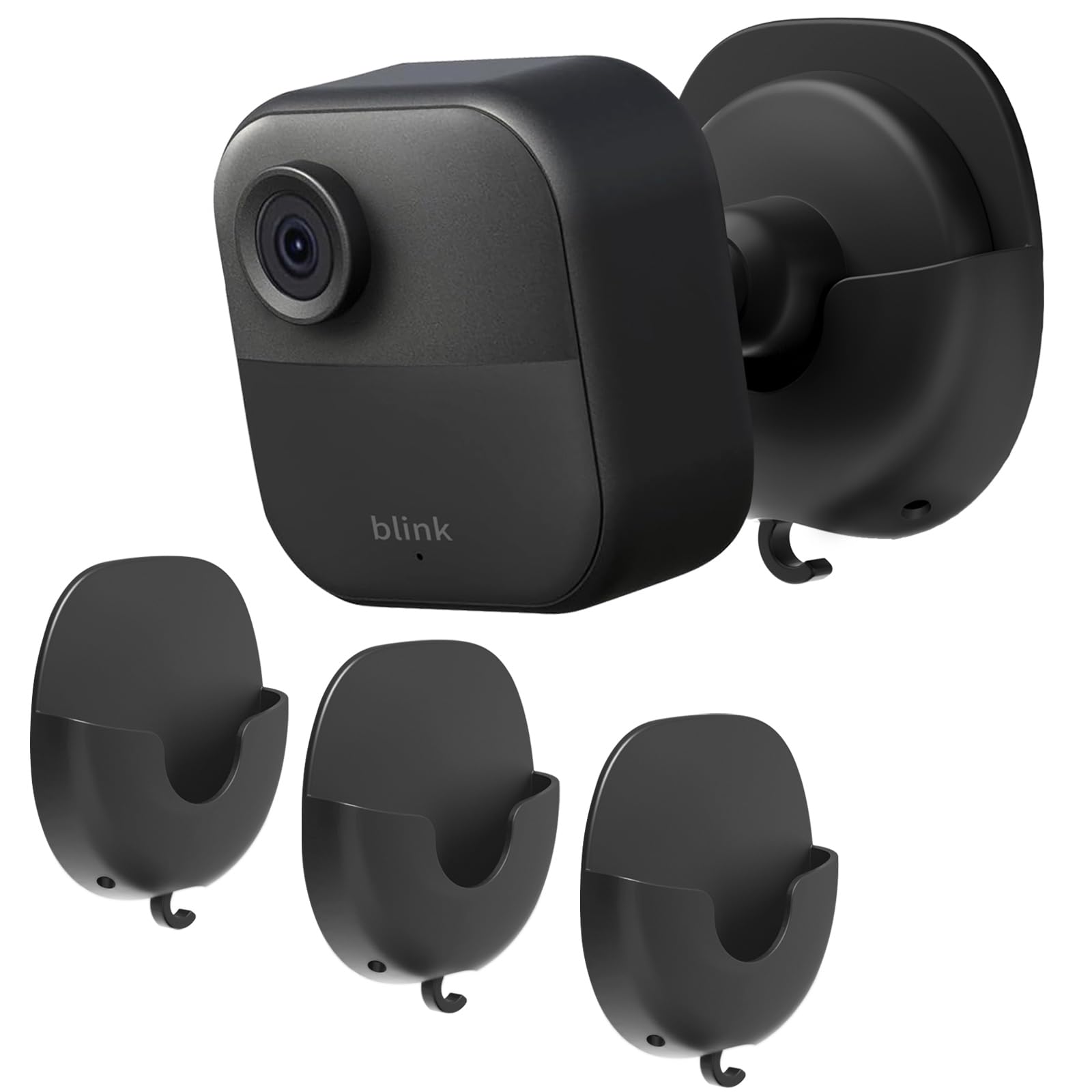 SIBADA Blink Camera Wall Mount Holder 3 Pack, No Drill No Screws Bracket for Blink Mini/Mini 2/Outdoor/Indoor, Strong Adhesive, 
