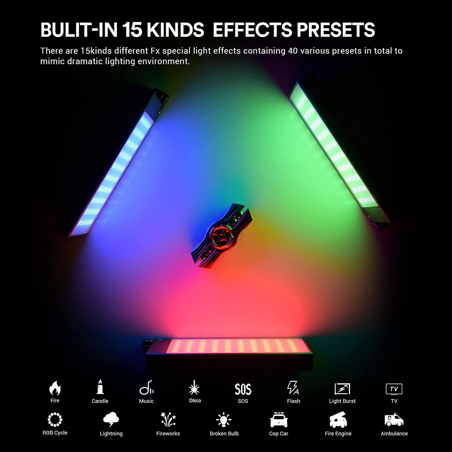 Godox M1 Rgb Led Full Color Video Light,Pocket Size Rgb Mini Video Light,13W 2500K 8500K Adjustable,Cri97 Tlct97,Music Beats Lig