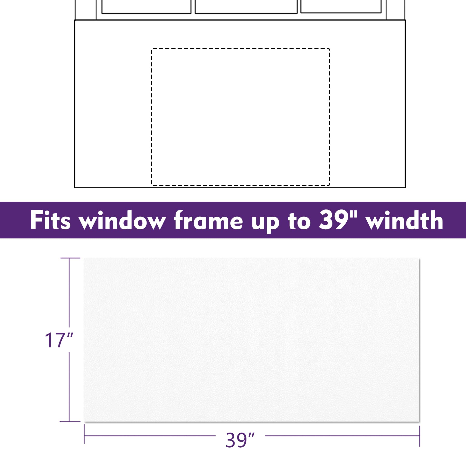 Mxclimate Full Surround Window Ac Insulation Foam Side Panels For Air Conditioner Units, 39'' Width Indoor Window Seal Kit Cover