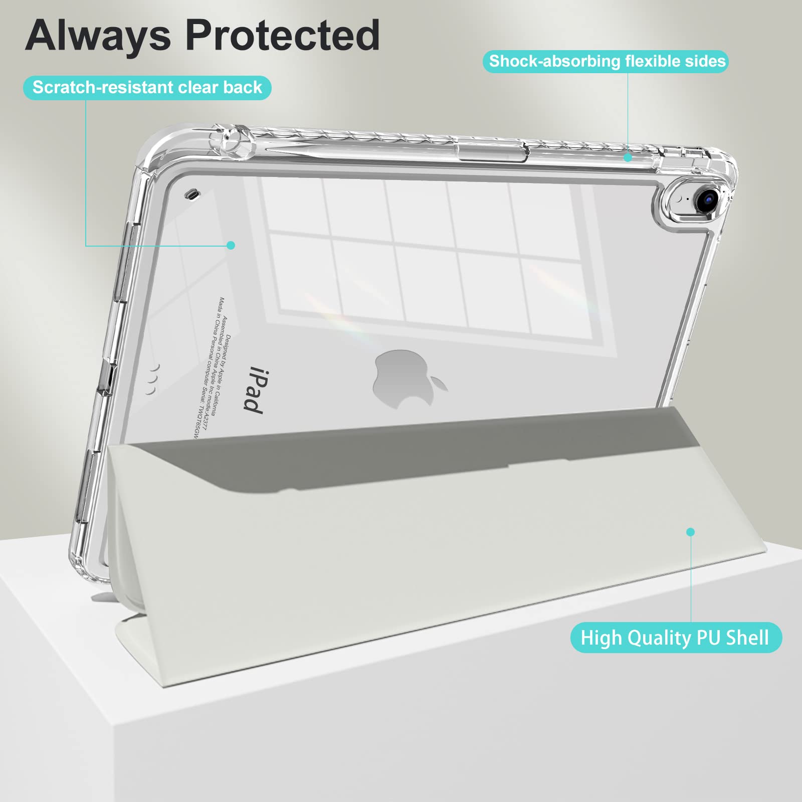 Mygroo For Ipad Air 11Inch 2024,Ipad Air 5Th Generation Case 2022 With Pencil Holder, 2020 Air 4Th Generation Case, Slim Smart C