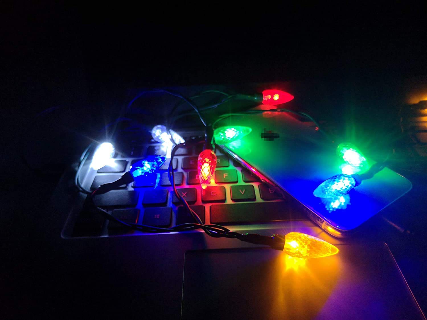 Holiday Led Christmas Lights Charging Cable, Usb And Bulb Charger, 50 Inch 10 Led Multicolor Christmas Cable For Phone 5 5S 6 6P