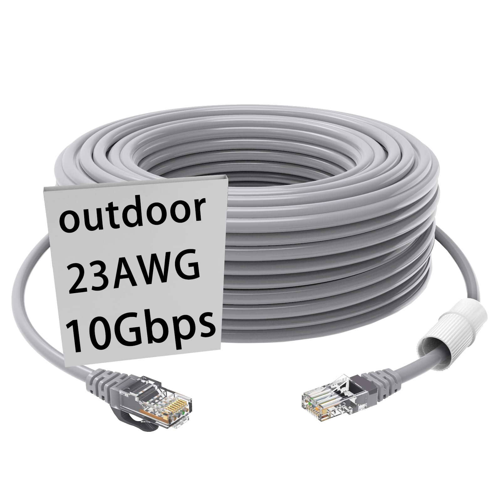 Gwfiber Cat 6 Ethernet Cable 100 Ft Heavy Duty Internet Cable (30 Meter) Cat5E/Cat6 Poe Cable Cat6 Uv Waterproof Direct Burial & Indoor Outdoor Lan Cable 100Ft Network Cable 1 Pcs(2&4Pcs Available