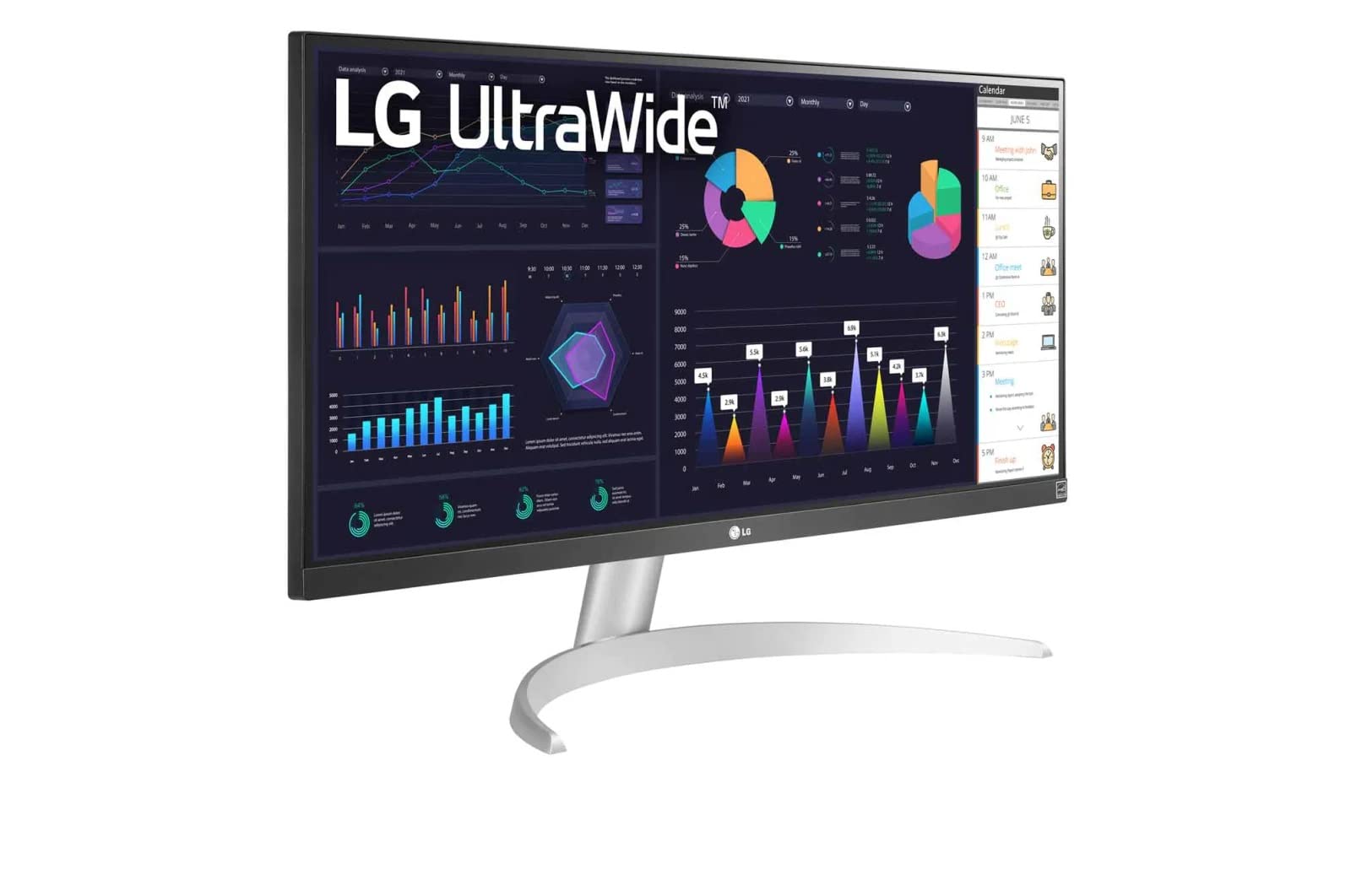 Lg Ultrawide Fhd 29 Inch Computer Monitor 29Wq600 W, Ips With Hdr 10 Compatibility, Amd Freesync, And Usb Type C, White/Silver