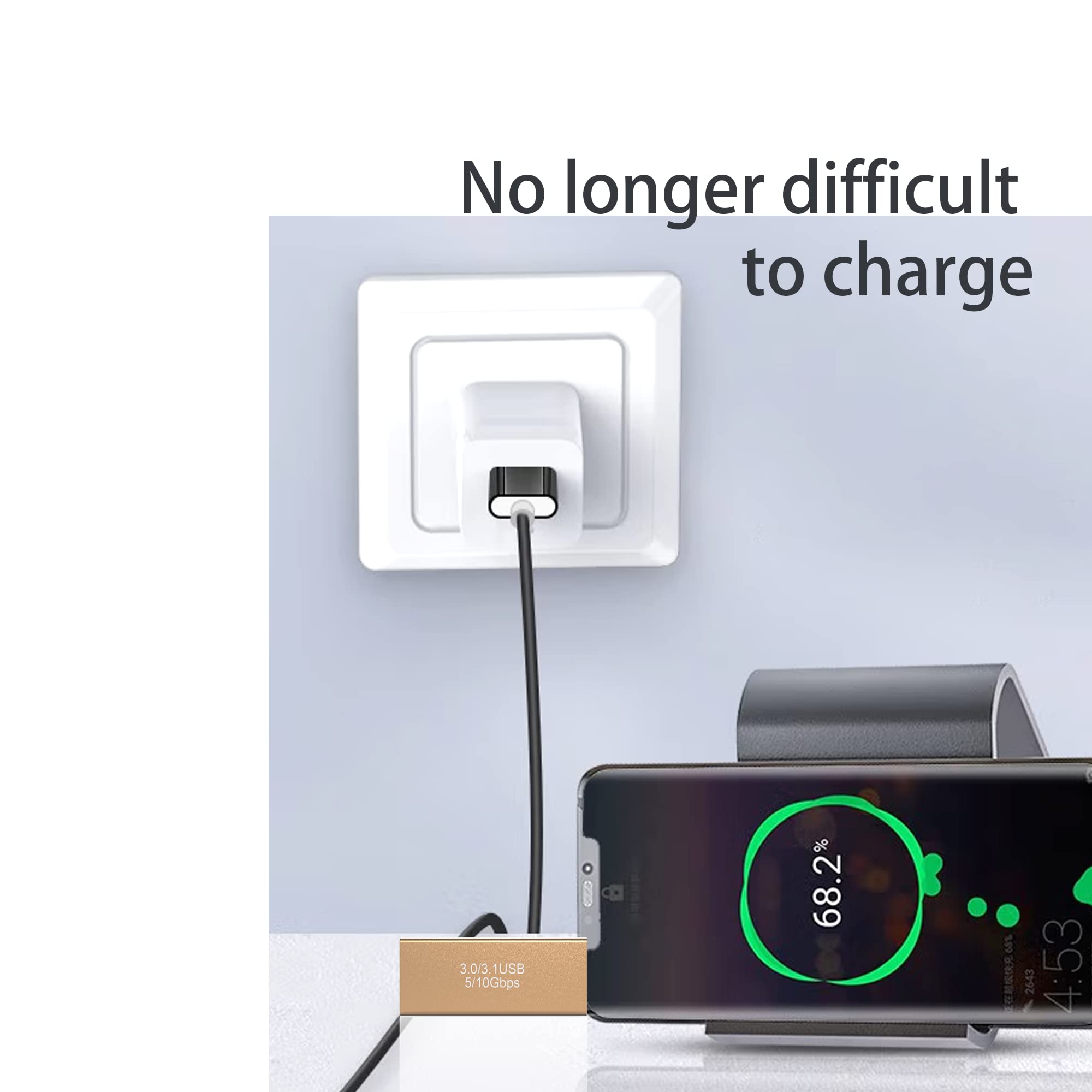 Hiebee 3Kinds Of Usb 3.0 Apters Kit, Usb 3.0 Female To Female And Male To Male And Female To Male, High Speed Convert Extension Coupler Connector Converte,Gold