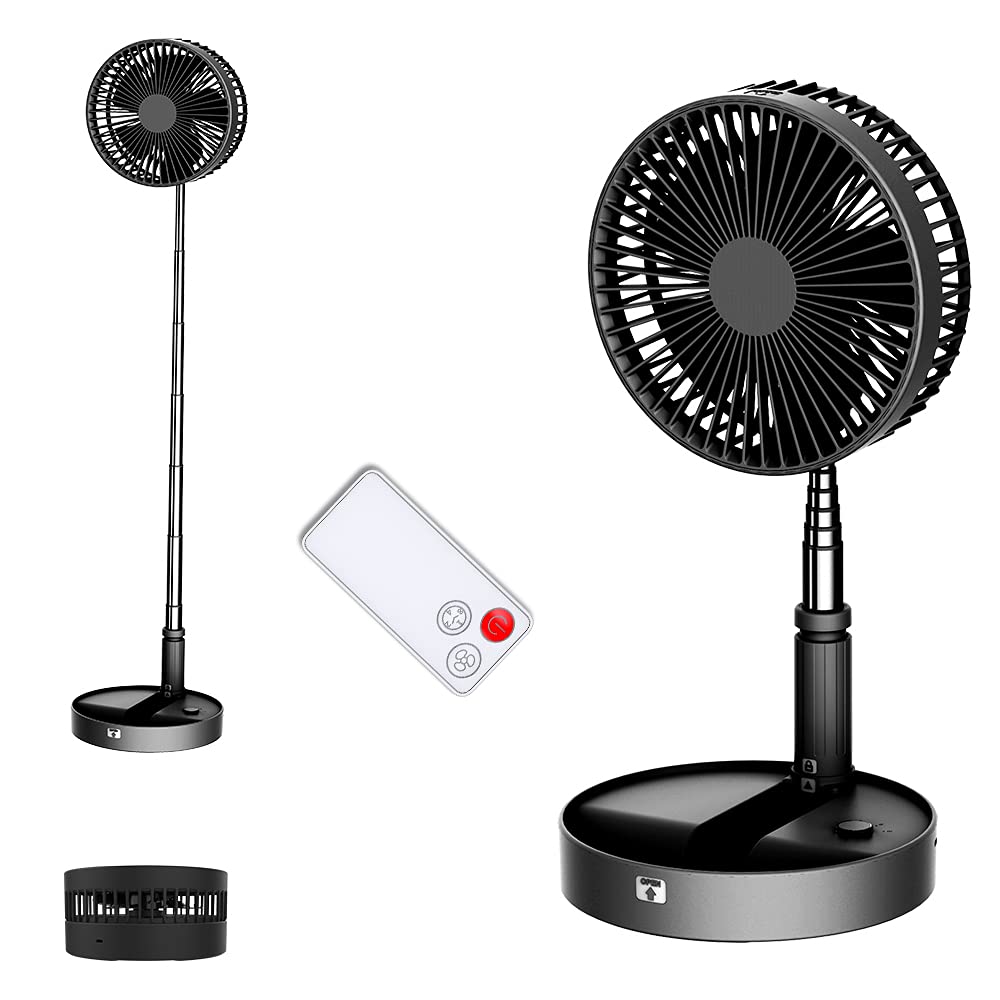 Un Unitedtime Desk Portable Fan, My Foldaway Travel Fan With Remote Control Timer, Battery Operated Or Usb Powered,Adjustable He