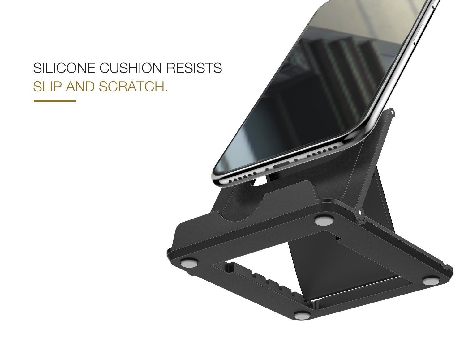 MoKo [2 Pack] Phone/Tablet Stand, Foldable Holder Fit with iPhone 11 Pro Max/11 Pro/11, iPhone Xs/Xs Max/Xr/X, iPhone SE 2020, iPad Pro 11 2020/10.2/Air 3/Mini 5, Galaxy S20 6.2', White + Black