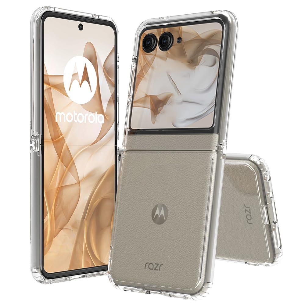 Osophter for Motorola Razr 2026 Case: Transparent Backplate [Anti-Yellowing][Anti-Scratch] Motorola Razr 2024/2025 Case Cover(Cl