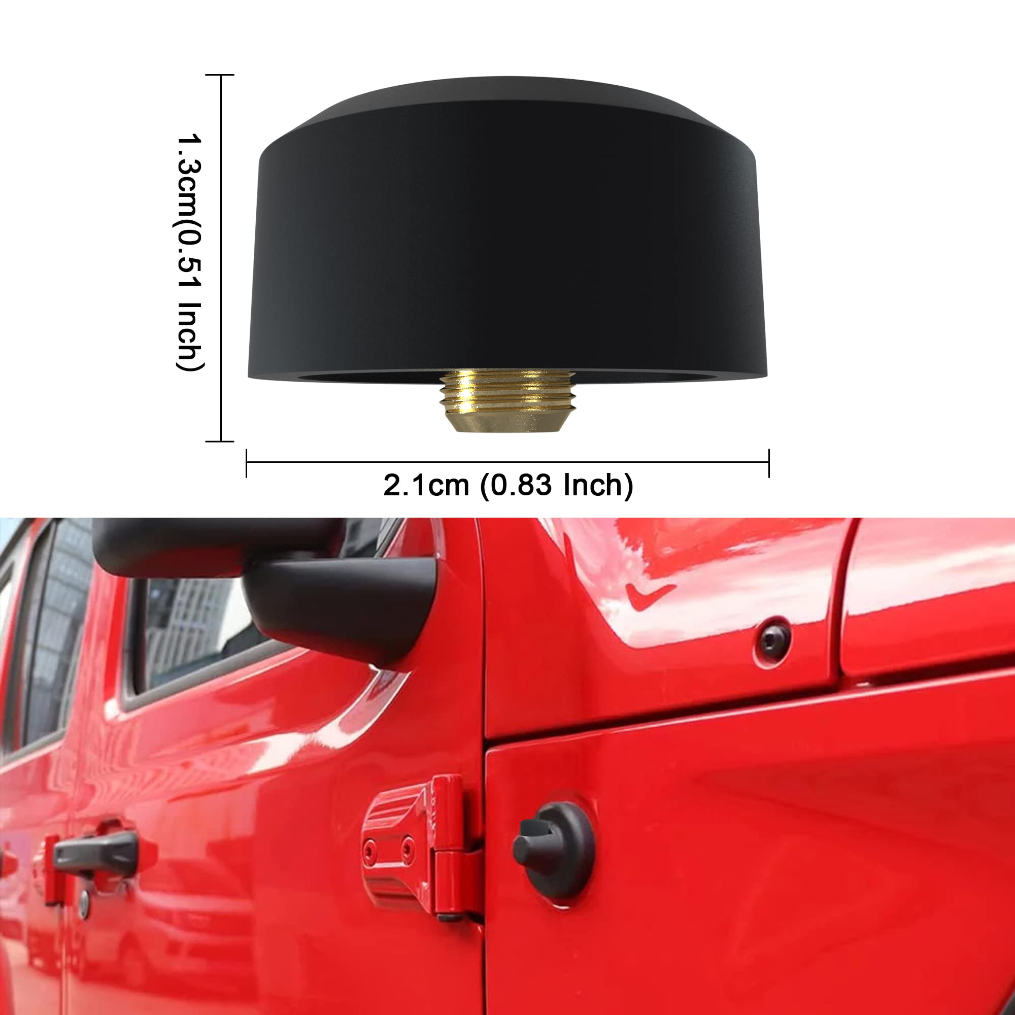 Basiker Antenna Delete Cap Fit For Jeep Wrangle Gladiator Jk Jl Rubicon Sport Unlimited 4Xe Willys Mojave, Car Wash Proof Jeep A