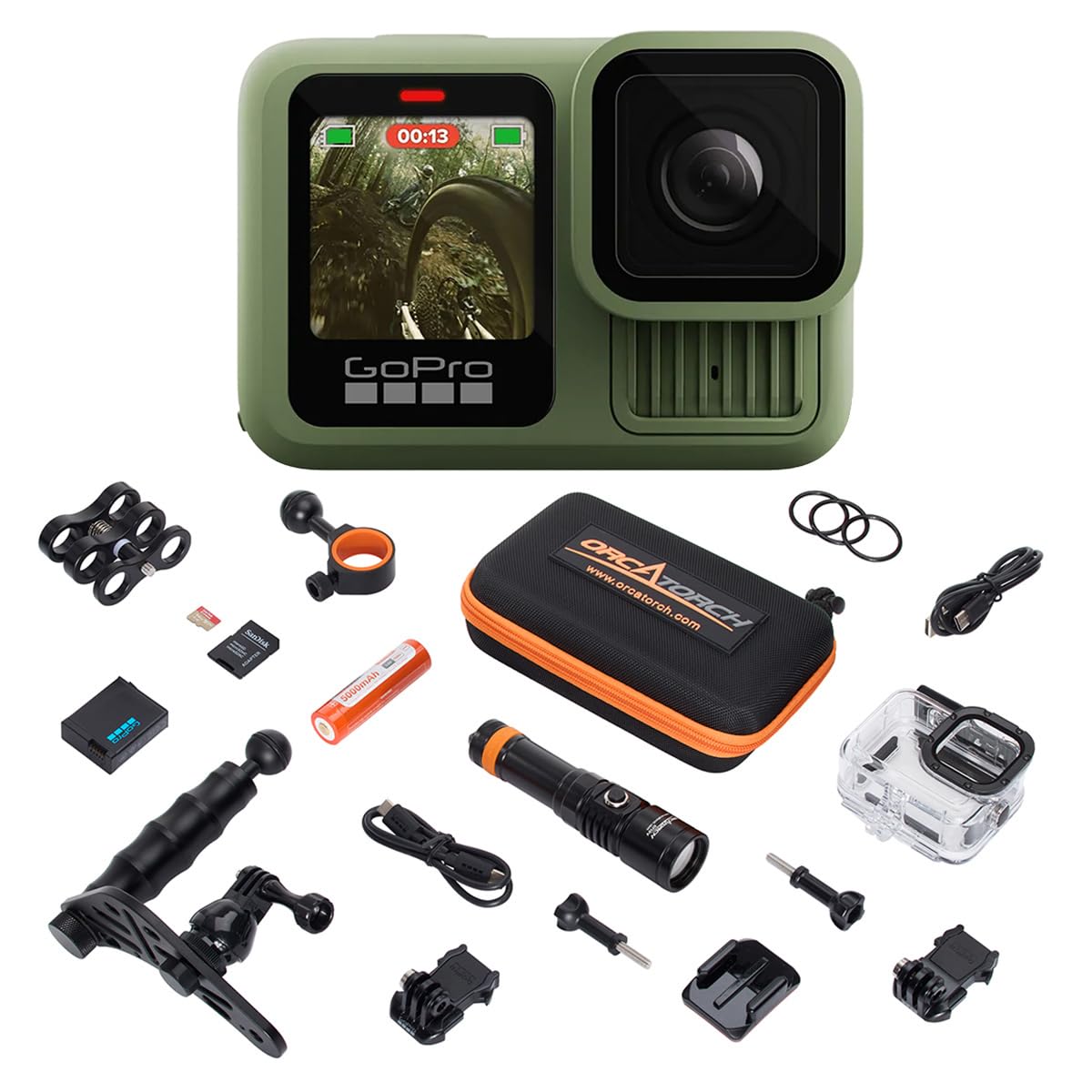 GoPro HERO13 Waterproof Action Camera Dive Kit with 5.3K60 UHD Video, 27MP HDR Photos - Bundle with Protective Housing, Video Li