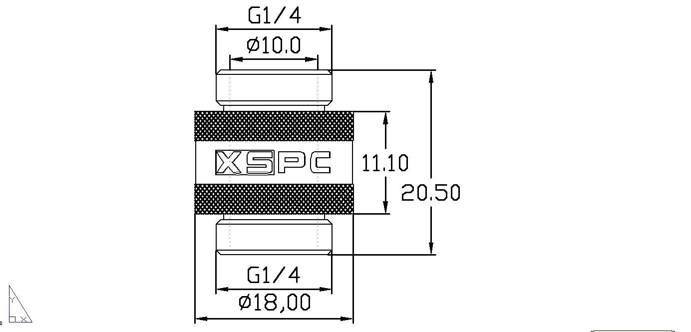 Xspc G1/4'' Male To Male Rotary Fitting, Chrome, 4 Pack
