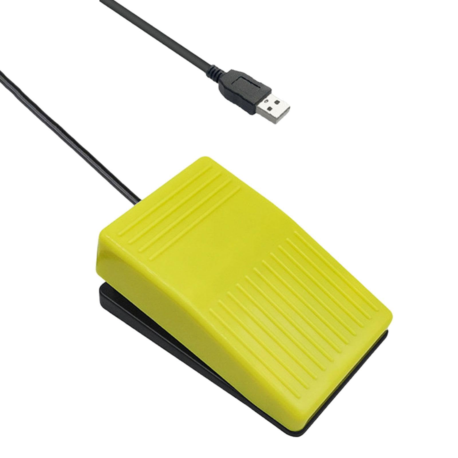 Enakshi Usb Foot Control Action Pedal Professional Accessory Push To Talk Foot Pedal Yellow Silent|Computers/Tablets & Networkin