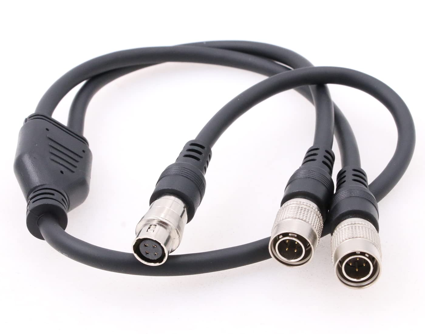 Zblzgp Hirose 4 Pin Female To Dual Hirose 4 Pin Male Y Cable For Zoom F8 Mixer Sound Devices 688 644 633