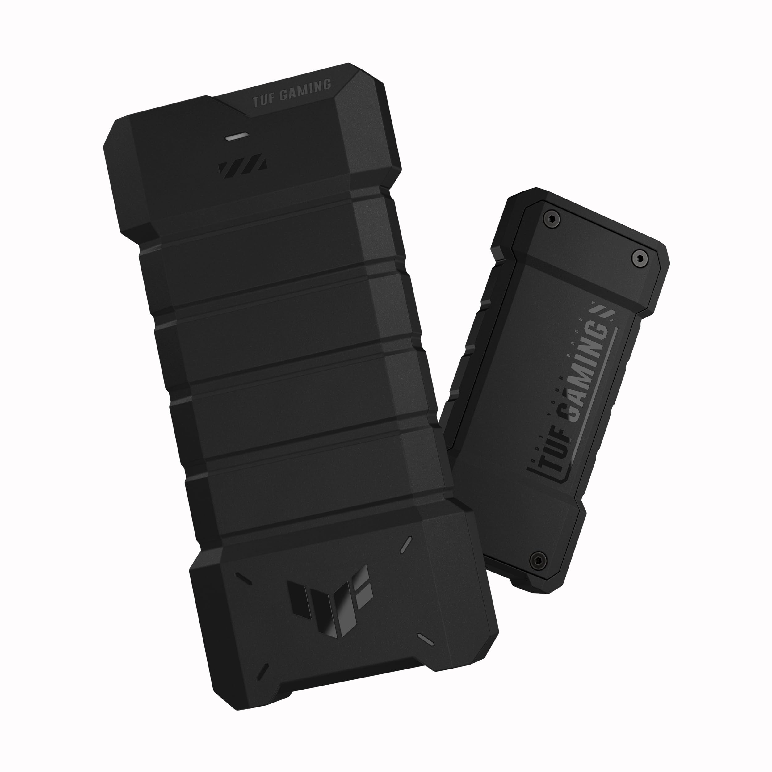 ASUS TUF Gaming A2 USBC 3.2 Gen 2x2 Portable SSD Enclosure, Dual M.2 NVMe PCIe and SATA, MILSTD810H Drop Resistance, IP68 Wa