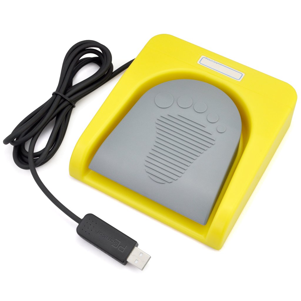 Ikkegol Usb Single Foot Switch Control One Key Customized Computer Keyboard Action Pedal Hid Yellow
