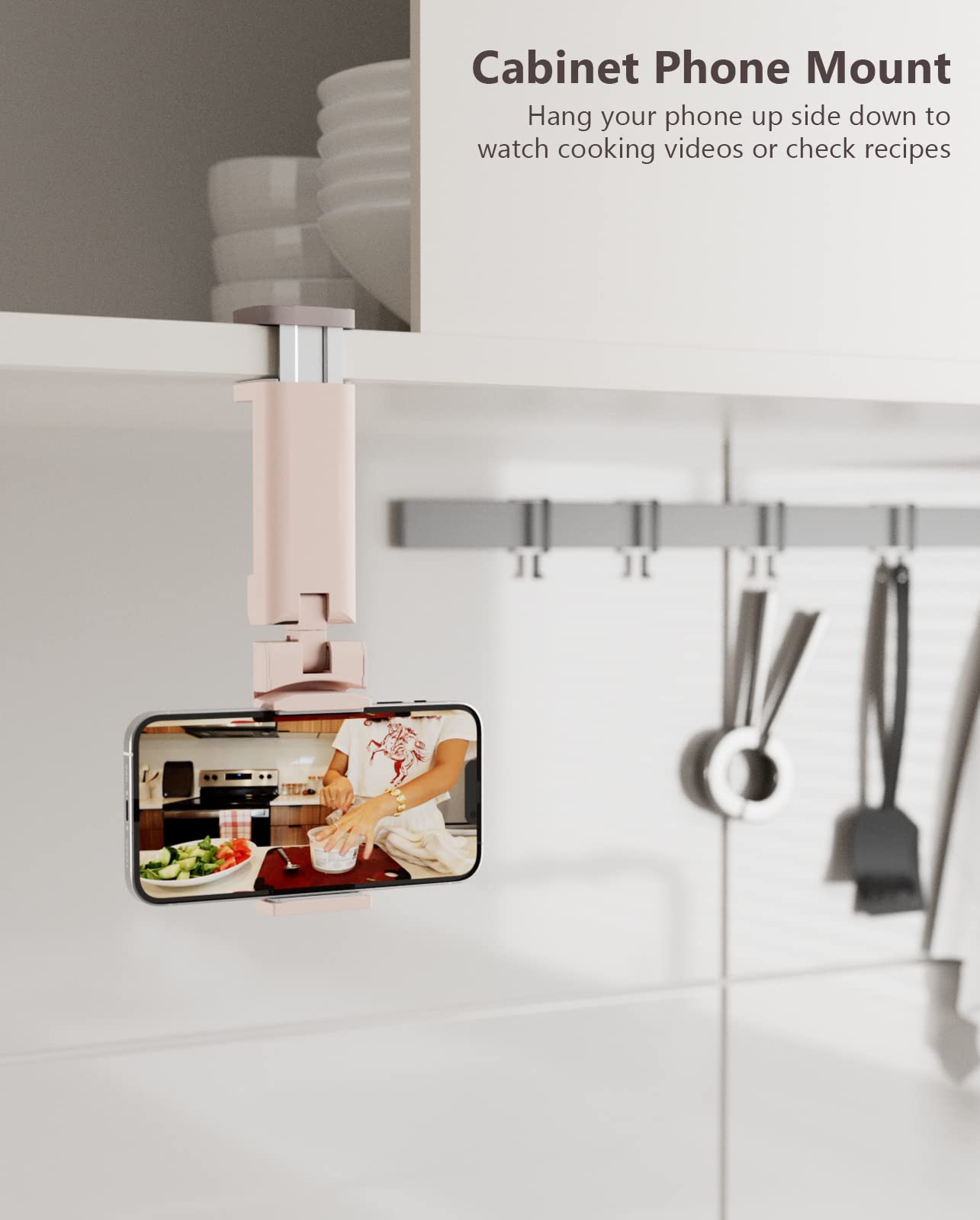 Miikare Airplane Travel Essentials Phone Holder, Universal Handsfree Phone Mount For Flying With 360 Degree Rotation, Table-Pink